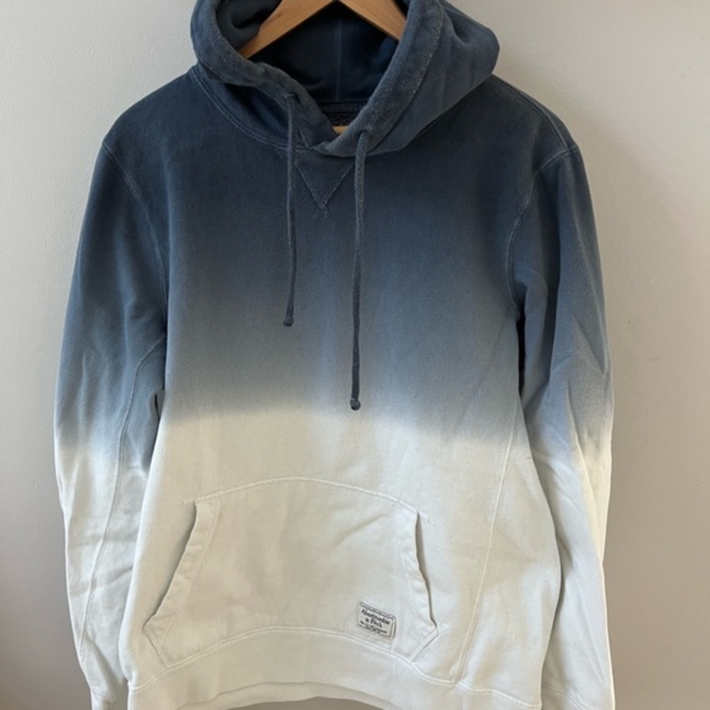 Abercrombie & Fitch Ombre Navy and White Hoodie